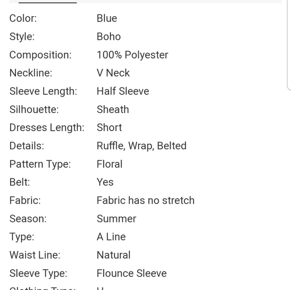 Self tie ruffle floral palm leaves dress med 4-6 - Picture 5 of 8